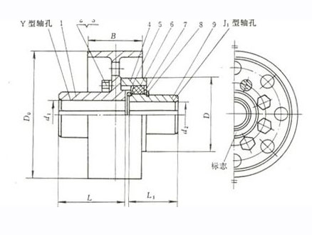 LZZ(ZLL)型带制动轮柱销齿式联轴器