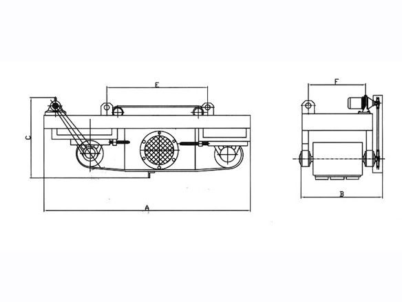 RCDC悬挂式自动卸铁强迫风冷电磁除铁器系列